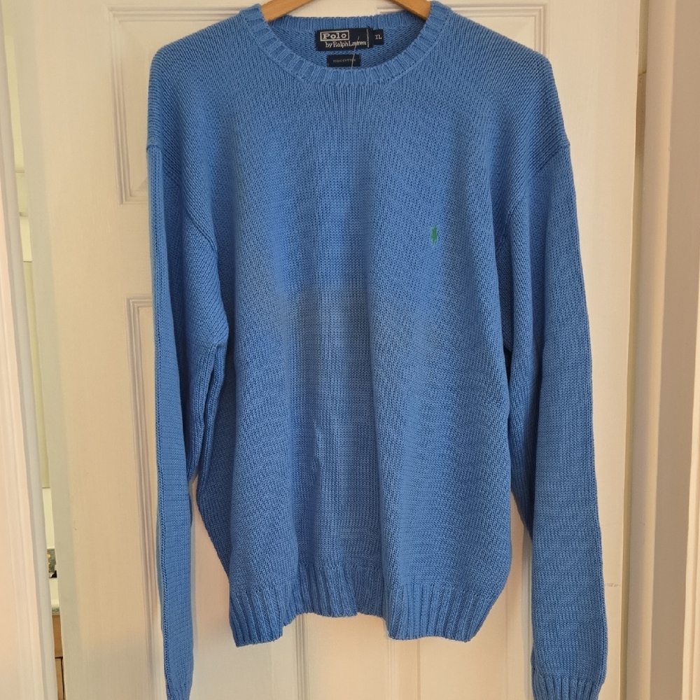 Ralph Lauren Men's Crewneck Sweater in Sky Blue